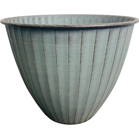 Robert Allen Robert Allen Monroe 8 in. D Metal Planter Light Blue MPT02515